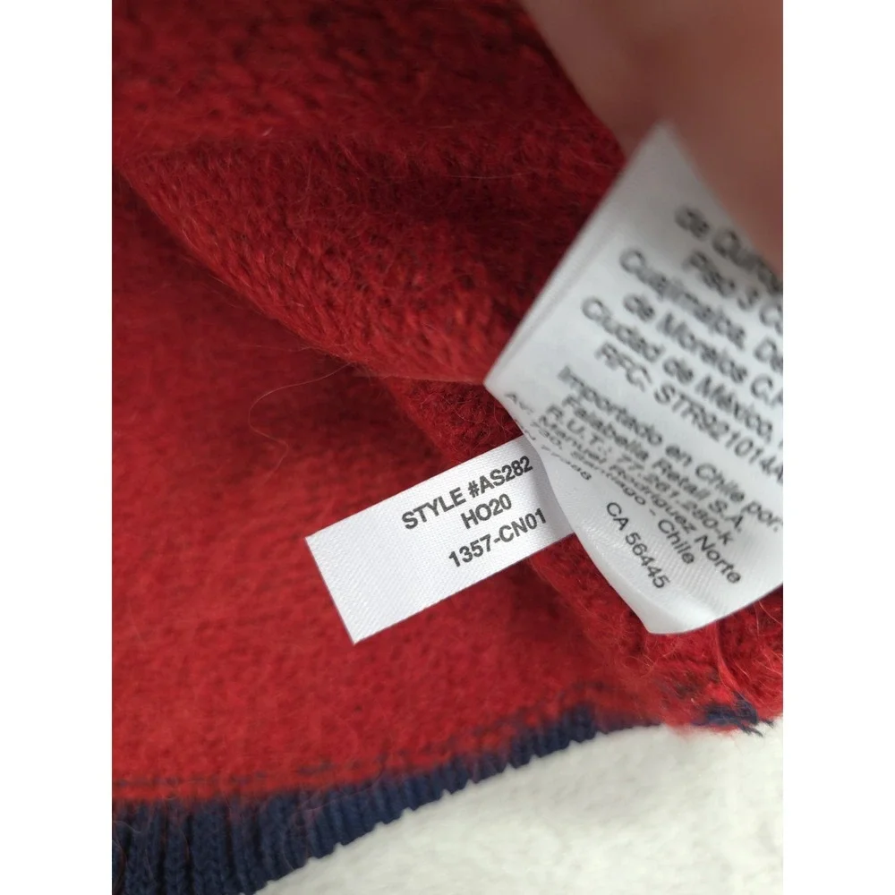J Crew Sweater Womens Medium Alpaca Crewneck Multicolor Block Striped‎